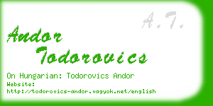 andor todorovics business card